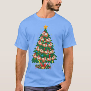 ギニアピグオーバークリスマスサンタハットギニアピグクリスチム Tシャツ
