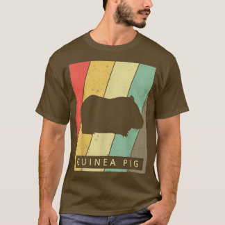 ギニアピグオーバーヴィンテージレトロ動物 Tシャツ