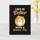 ギニアピグカワイトことわざギフト カード (黄色い花)