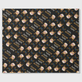 ギニアピグハッピーホリデーズクリスマス ラッピングペーパー (フラット)