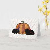 ギニアピグハロウィーン カード (黄色い花)