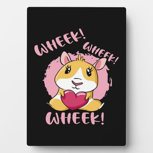 ギニアピグハートホエック |かわいいベビーペット好き フォトプラーク (正面)