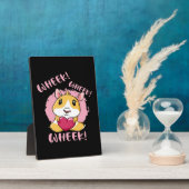 ギニアピグハートホエック |かわいいベビーペット好き フォトプラーク (側面)