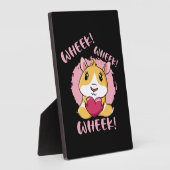 ギニアピグハートホエック |かわいいベビーペット好き フォトプラーク (側面)