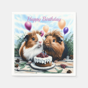 ギニアピグバースデーパーティー誕生日 スタンダードカクテルナプキン