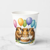 ギニアピグバースデーパーティー誕生日 紙コップ (裏面)