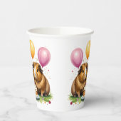 ギニアピグバースデーパーティー誕生日 紙コップ (左)