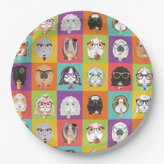 ギニアピグパーティー紙プレート ペーパープレート (正面)