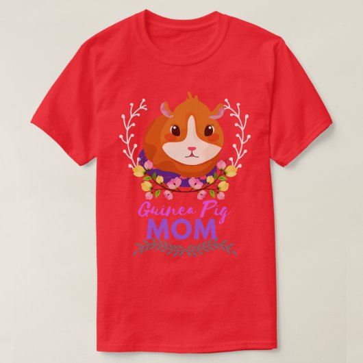 ギニアピグママローデントペットアニマルラブカワイイデザイン Tシャツ (デザイン正面)