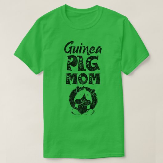 ギニアピグママ動物可愛い恋人ペット Tシャツ (デザイン正面)