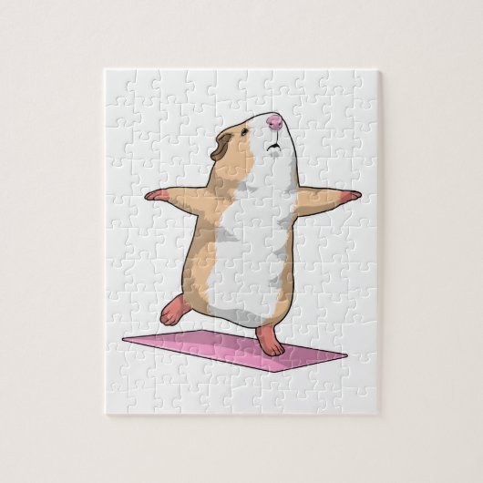 ギニアピグヨガメディテーションフィットネス ジグソーパズル (縦)