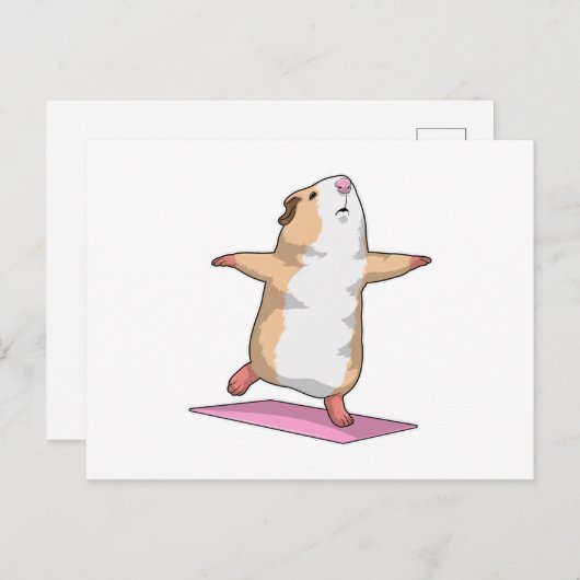 ギニアピグヨガメディテーションフィットネス ポストカード (正面/裏面)