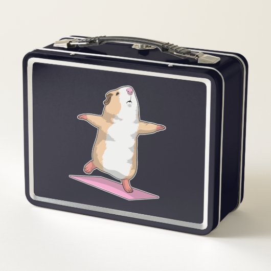 ギニアピグヨガメディテーションフィットネス メタルランチボックス (裏面)