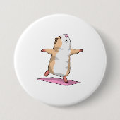 ギニアピグヨガメディテーションフィットネス 缶バッジ (正面)