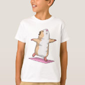 ギニアピグヨガメディテーションフィットネス Tシャツ (正面)