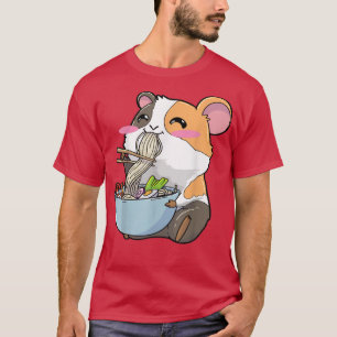 ギニアピグラーメンかわいい Tシャツ