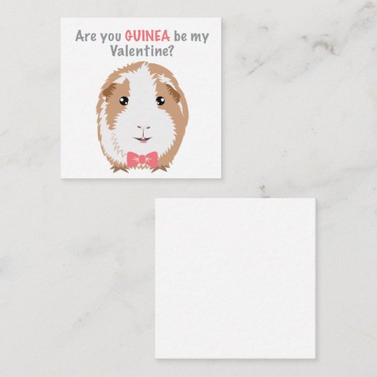 ギニアピグヴァレンティーンズカード ノートカード (正面/裏面)
