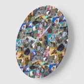 ギニアピグ写真コラージュ、大壁時計 ラージ壁時計 (傾斜)