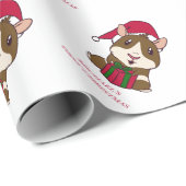 ギニアピグ初めてのクリスマスズホリデーパーソナライズされた ラッピングペーパー (ロールコーナー)
