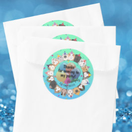 ギニアピグ誕生日サンキュー ラウンドシール