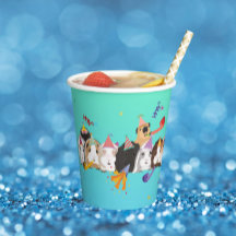 ギニアピグ誕生日紙カップ