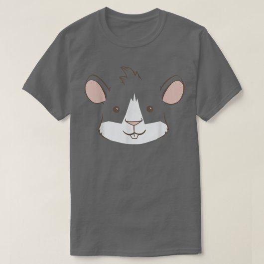 ギニアピグ顔ペットオーナー Tシャツ (デザイン正面)