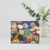 ギニアピグ魔法カーペットドラムガーデンディライト ポストカード (スタンド正面)