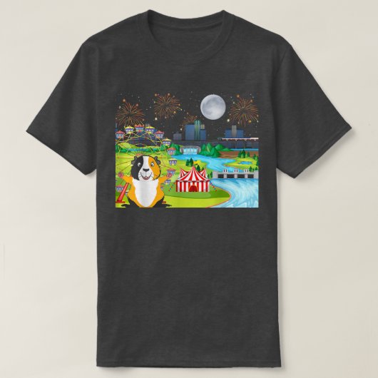 ギニアピグ，ピッグズトドラーピギーテーマパーク Tシャツ (デザイン正面)