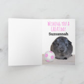 ギニアピッガーリークピンクホワイトサッカーボールカスタム カード (内部)