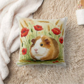 ギニアピッグカイバカヴィーフラワーズピロー クッション (ブランケット)