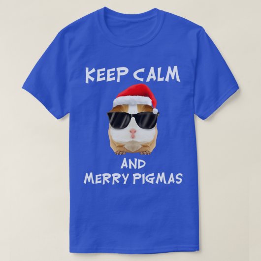 ギニアピッグスメリーピグマスクリスマスキャップギフトアイディア Tシャツ (デザイン正面)