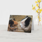 ギニアピッグ誕生日 カード (黄色い花)