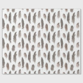 ギニアファームの鳥の羽のパターン ラッピングペーパー (フラット)