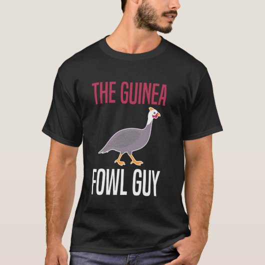 ギニアフロールにわとり鳥の男 Tシャツ (正面)