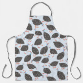 ギニアヘンおもしろい鳥のパターン エプロン (正面)
