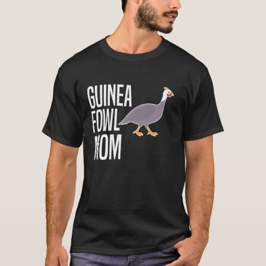 ギニアホロホロ鳥 ニワトリ 鳥 ママ 母の日 Tシャツ (正面)