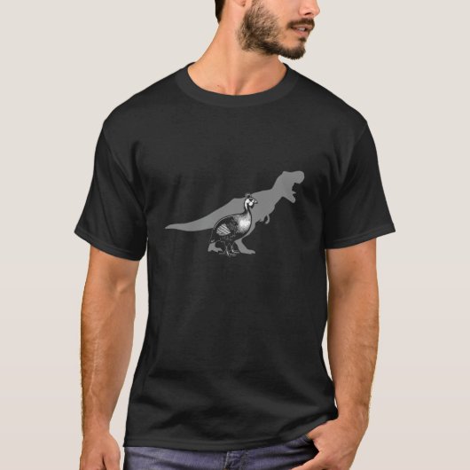 ギニアホロホロ鳥 恐竜 ディノ エボリューション Tシャツ (正面)