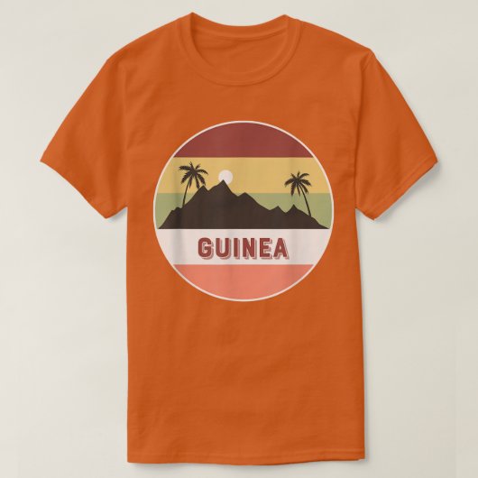 ギニアマウンテンとパームズ Tシャツ (デザイン正面)