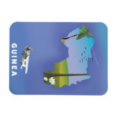 ギニア南アフリカのスキーのポスタープリント。 マグネット (横)