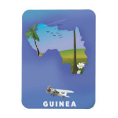 ギニア南アフリカのスキーのポスタープリント。 マグネット (縦)