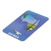 ギニア南アフリカのスキーのポスタープリント。 マグネット (左側)