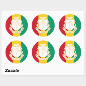 ギニア国旗と国印、ギニア国旗 ラウンドシール (シート)