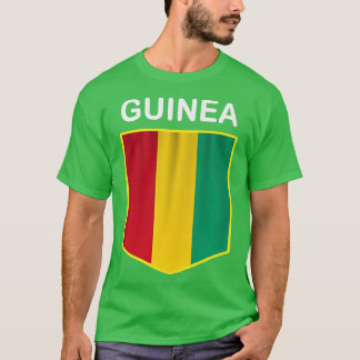 ギニア国旗のエンブレムギニアプライド祖先ヘリテージ Tシャツ