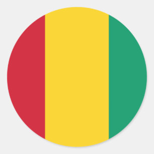 ギニア国旗のシール ラウンドシール