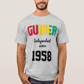 ギニア国旗の独立性お祝いTシャツ Tシャツ (正面)