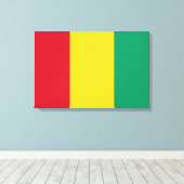 ギニア国旗(アフリカの国) キャンバスプリント (インサイチュ (ウッドフロア))