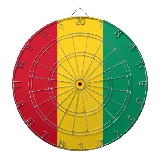 ギニア国旗（アフリカの国） ダーツボード (正面)