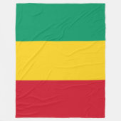 ギニア国旗(アフリカの国) フリースブランケット (正面)