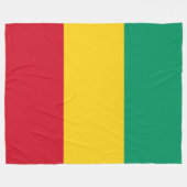 ギニア国旗(アフリカの国) フリースブランケット (正面(横))