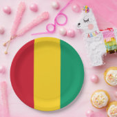 ギニア国旗(アフリカの国) ペーパープレート (パーティー)